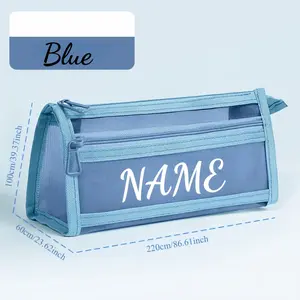 Customizable Transparent Pencil Case with Name, Random Styles, Essential for Exams/student Stationery,