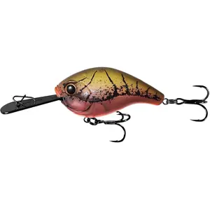 13 Fishing Jabber Jaw Hybrid Squarebill Crankbaits with HD Holographic Eyes & Patent Pending Metal Cheeks for Enhanced Clicking Noise Day Old Guac Color