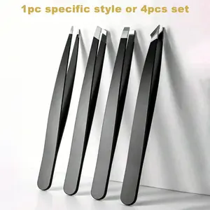 Precision Tweezers for Eyebrows, Professional Stainless Steel Tweezers for Eyebrow & Facial Hair, Splinter and Ingrown Hair Removal Tool for Makeup and Grooming