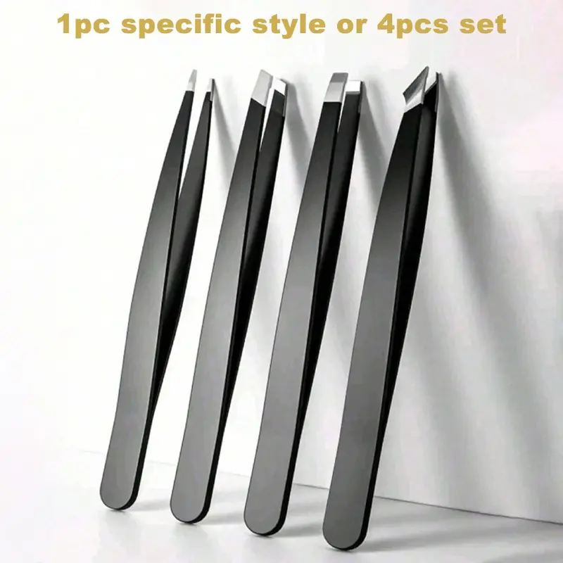 Precision Tweezers for Eyebrows, Professional Stainless Steel Tweezers for Eyebrow & Facial Hair, Splinter and Ingrown Hair Removal Tool for Makeup and Grooming, Eyebrow Shaper
