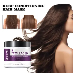 【MOOYAM】【FDA】Collagen Hair Treatment Deep Repair Conditioning Argan Oil Collagen Hair Mask Essence for Dry Damaged Hair All Hair Types 17.64 oz Moisturizing Vegan Haircare Nourishes Hair based hair products based hair products