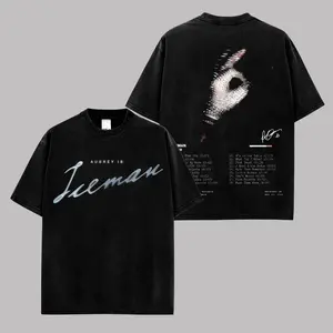 Vintage Drake Iceman Album Graphic Tee, Retro Aubrey Frozen Hand Tracklist Music Cotton T-Shirt, Oversized Washed Streetwear Shirt, Y2K Hip Hop Rap Fan Gift Tee for Men Women and Music Collectors