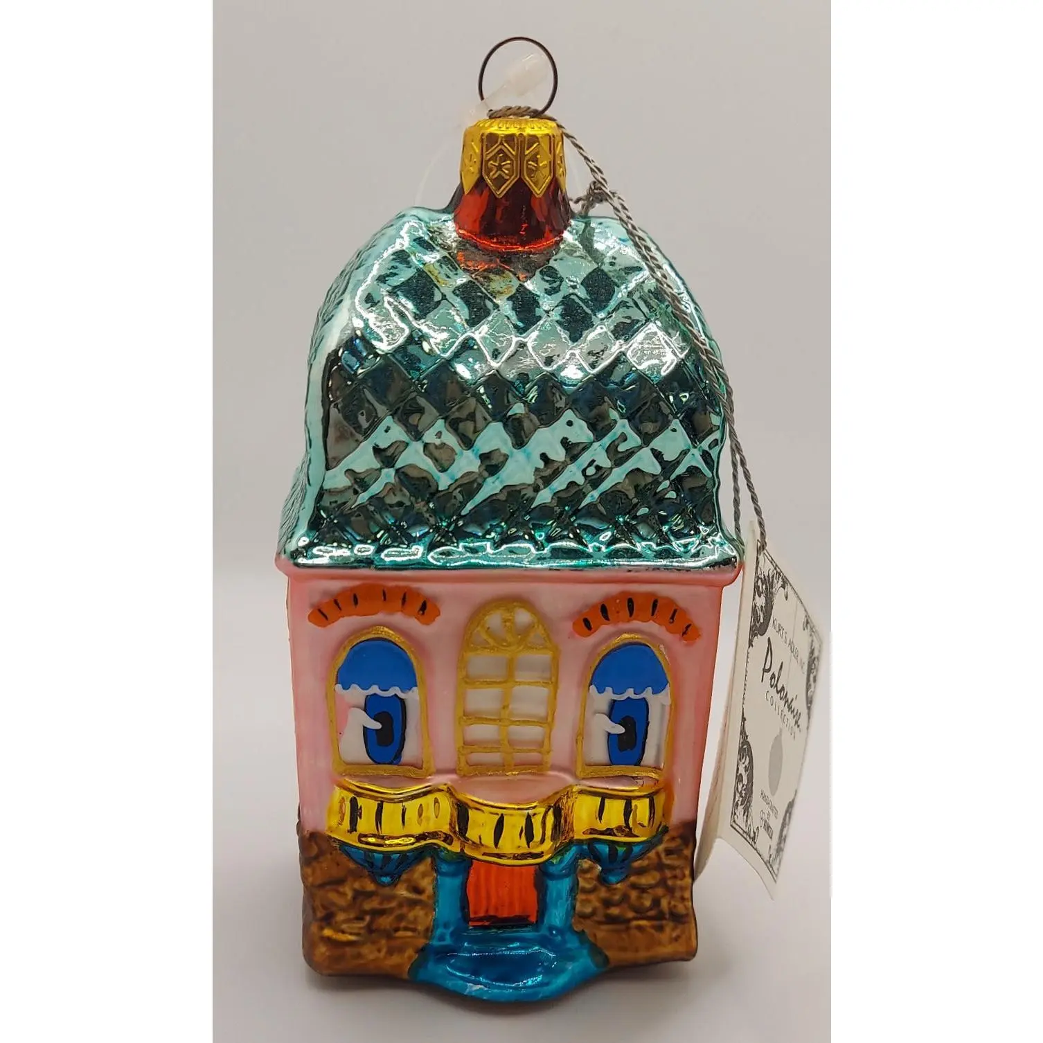 Vintage Kurt Adler Polonaise Blown Glass Gingerbread House Ornament