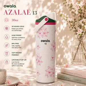 Owala FreeSip 30oz “AZALEA 13” Limited Edition Leak-Proof Stainless Steel Water Bottle Gift for Goft Lover Sport Aesthetic Cup