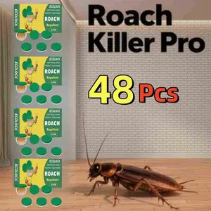 Roach Repellent Kit,48 PiecesPowerful Gel Effective Bait Exterminator for IndoorMulti-Surface Pest Control with Microfiber FloorMop Summer Essentials Home Care ProductsCockroach Long-Lasting Protection
