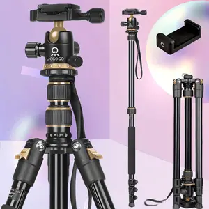 81" Heavy Duty Aluminum Camera Tripod Stand - Convertible to Monopod with Adjustable Leg Angles - Max Height 2.06m for Studio Outdoor Travel Photography Equipment, Sturdy Frame#Easter Gift