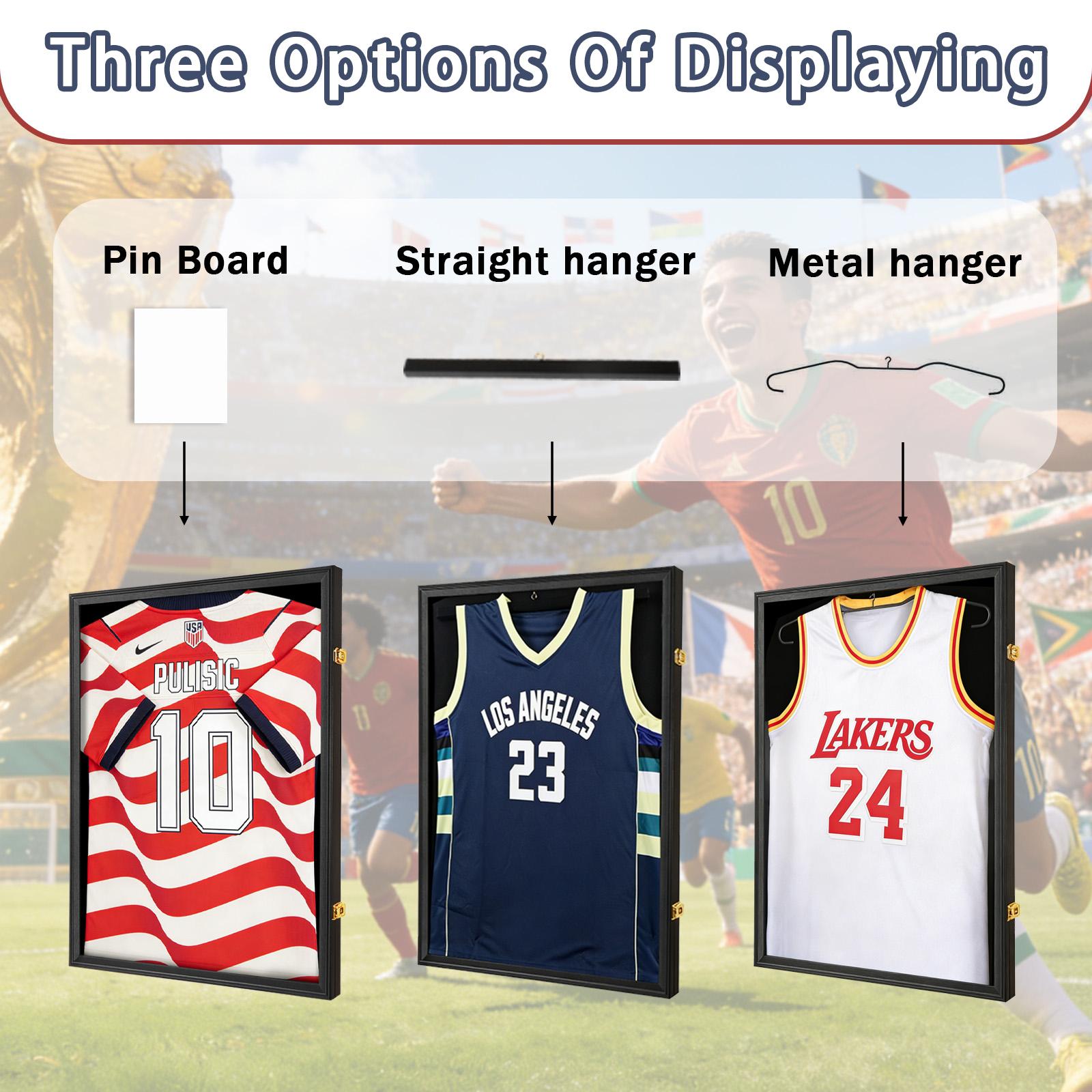 Buy 1 Get 1 Free Card Frame – Jersey Frame Display Case with 98% UV Protection for Football, Baseball, Basketball, Hockey, Soccer, Uniform & T-Shirt