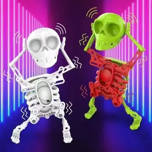 Halloween DIY 3D Printed Wiggling Dancing Skeleton Man Desktop Toy Need To Assemble Yourself 15cm Long 7cm Wide 70g Weight Ornaments Decoration
