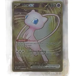 POKEMON : PROMO 151 METAL GOLD MEW CARD (MINTY) FROM SEALED UPC OPENED LIVE