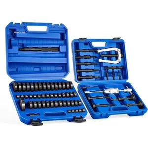 2 in 1 Blind Hole Bearing Puller & Bushing Press Kit, Complete Bearing & Bushing Service Kit with Bearing Race and Seal Puller, Bushing Driver Tools, Wheel Bearing Removal Tool Set