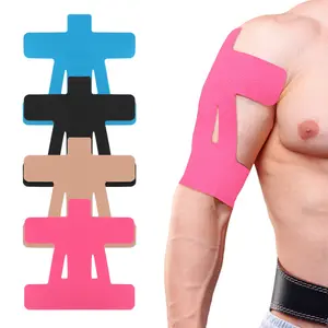 Pro Shoulder Support for Men -Pre-cut Muscle Tape for Fitness, Maximum Stability & Pain Relief for Weightlifting, Basketball & CrossFit | Rehab & Prevent Rotator Cuff Injuries for Confident Lifting,Breathable, Stretchy, Waterproof, and Hypoallergenic Tape