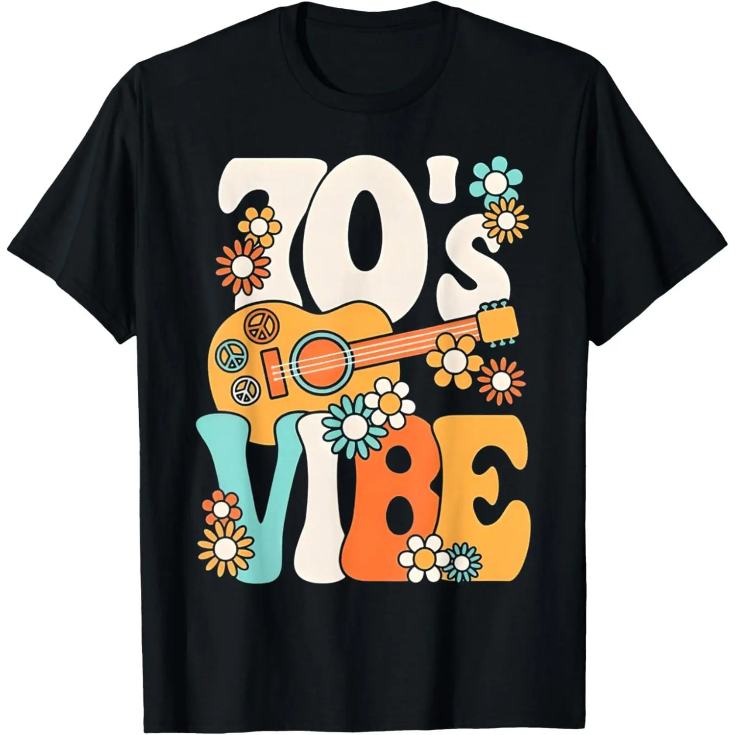 70's Vibe Shirt Funny 70s Retro Party Boho Hippie Peace Sign T-Shirt