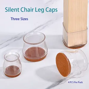 Table Chair Rubber Pad Set, Protects Floors From Scratches and Noise, for Hardwood and Tile Floors, Daily Use Carpet Pads, Furniture Leg Protectors
