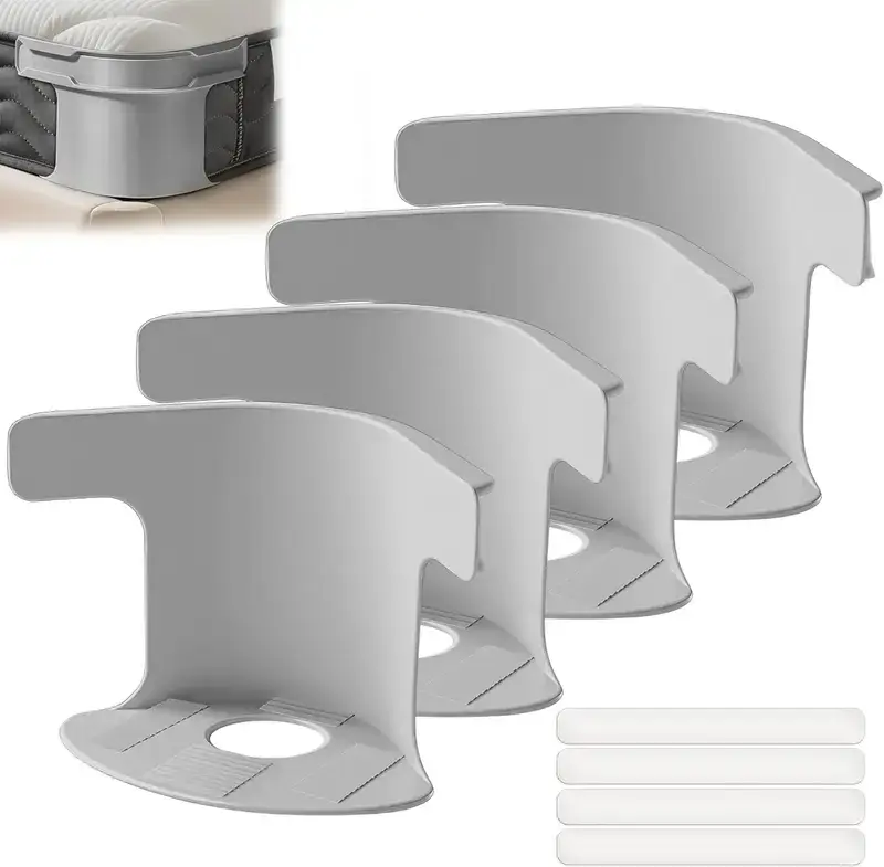 【SummerVibes】4pcs  Lock Sheet Holders, Bed Sheet Lock Clips, Sheet Holders Keep Sheets Firm & Tight,Heavy Duty Bed Sheet Holder Corner Fitted Sheet Straps Fit small to medium bed sizes
