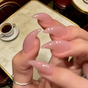 Handmade Fake Nails Dragon Claw Beast Claws Cat Scratch Wearable Nail Tips Natural Color Gentle Pure Color Whitening