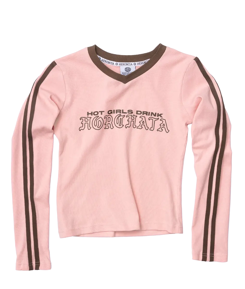 Hot Girls Drink Horchata  Baby Tee Long Sleeve