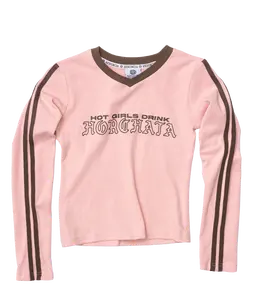 Hot Girls Drink Horchata  Baby Tee Long Sleeve