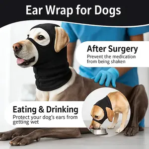 Pet Warmth Anti-Cold Dog Head Cover, Adjustable Windproof Neck Protector, Labrador Calming Mask, Fall Winter Essential Gear