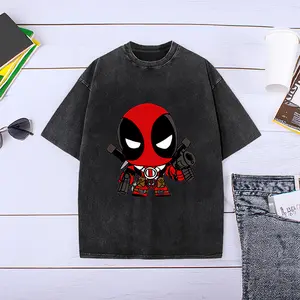 Deadpool Mercenary Pose Vintage Washed Fan Favorite Tee
