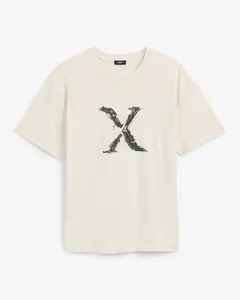 Express Classic Fit Contrast Painted X Logo Cotton Graphic T-Shirt