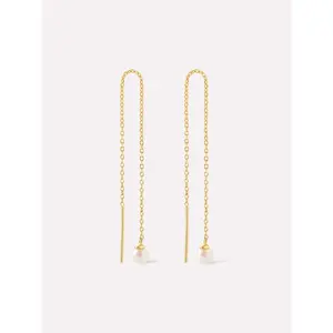 Pearl Threader Earrings - Abrielle