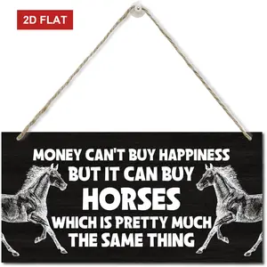 Hanging Novelty Horse Wood Decor Sign, Lovely Horse Signs, Hanging  Wall Plaque Wood Signs, Horse Theme Sign, Horses Keepsake Gift, Stable Door Animal Sign, Gift for Horse Lovers 3.93x7.87inch