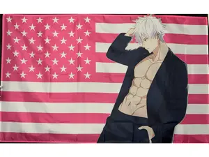 Gojo Satoru Pink Tapestry/Flag