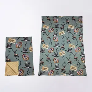 Gone Hunting turkey Minky Kids Blanket Gone Hunting turkey Minky Kids Blanket