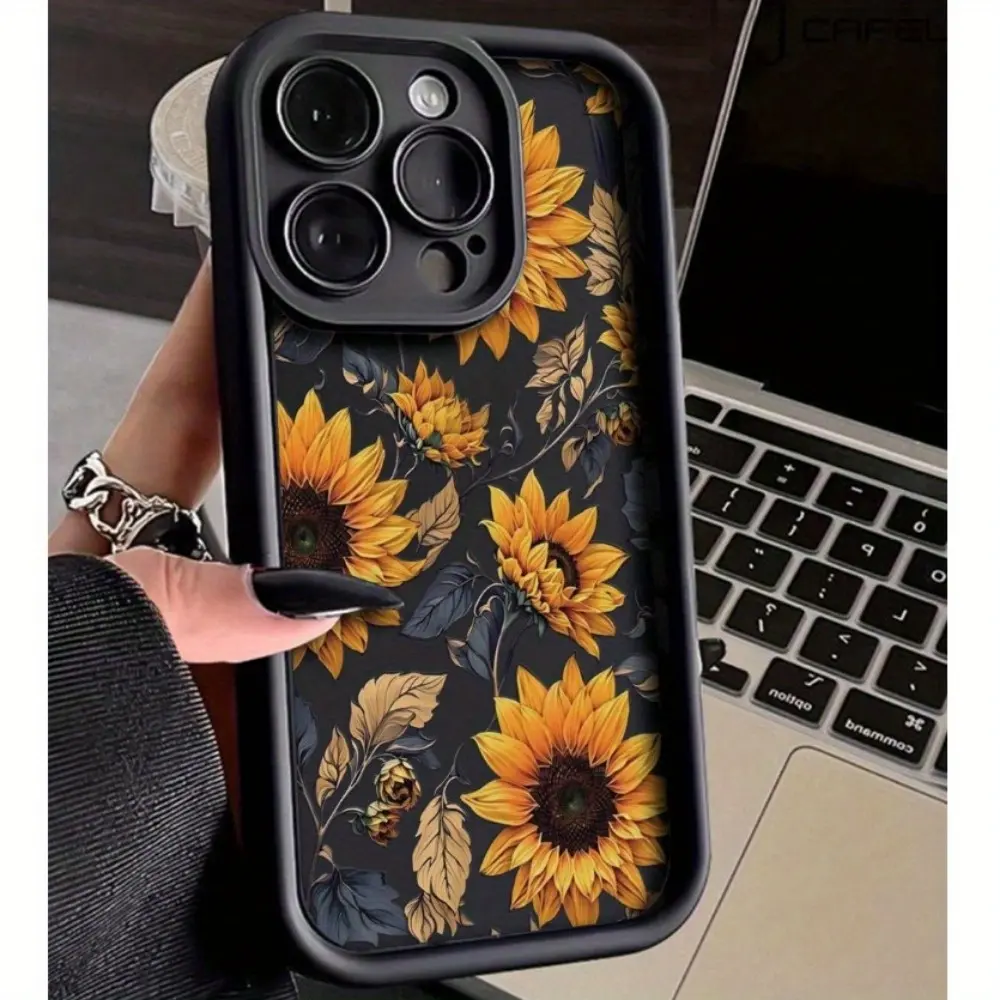 Fashion Flower Print Anti-Drop Thick TPU Mobile Phone Case for Apple 17PROMAX/16PLUS/16PRO/16/15PROMAX/15PLUS/15PRO/15/14PROMAX/14PLUS/14PRO/14/13PROMAX/13PRO/13/12PROMAX/12PRO/12 11PROMAX/11PRO/11/XSMAX/XR/XS/7 # 8PLUS/7 # 8