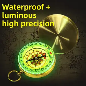 Car Compass High Precision Luminous Car Compass Guide Multifunctional Children and Elementary School Students Outdoor Products Climbing