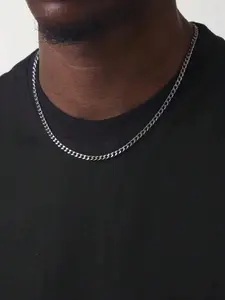 Stainless Steel Link Chain Necklace For Men & Women, Hiphop Western Style Necklace For Men