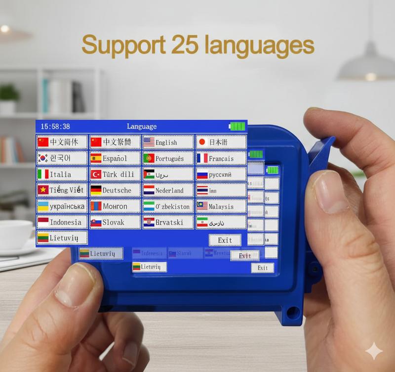 Phezer Upgraded Mini Inkjet Printer for Flat and Curved Surface PC11 Plus, 25 Languages & Quick-Drying Ink Cartridge, Portable Pocket Marking Device for Date Time Barcode Logo Qrcode Batch Number