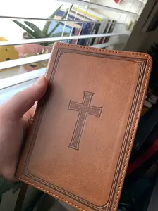 KJV Large Print Compact Bible – Saddle Tan Faux Leather