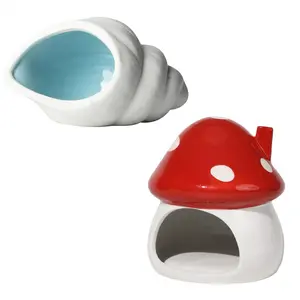 Mini Ceramic Fish Tank Hideout, Parrot Breeding Hole, Decorative Pot, Ideal for Aquatic Life & Bird Environments, Durable Design