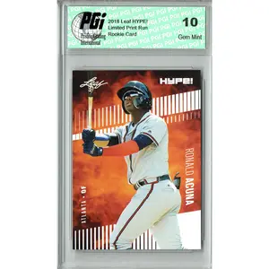 Ronald Acuna Jr. 2018 Leaf HYPE 1A Just 5000 Ever Made Rookie Card PGI 10