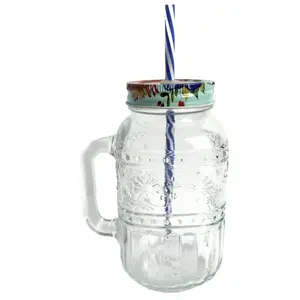 Woman Cassie 32-Fluid-Ounce Mason Jar Tumbler, Clear Bottle Drinkware Lid Portable Reusable Water Bottles Glass Husband