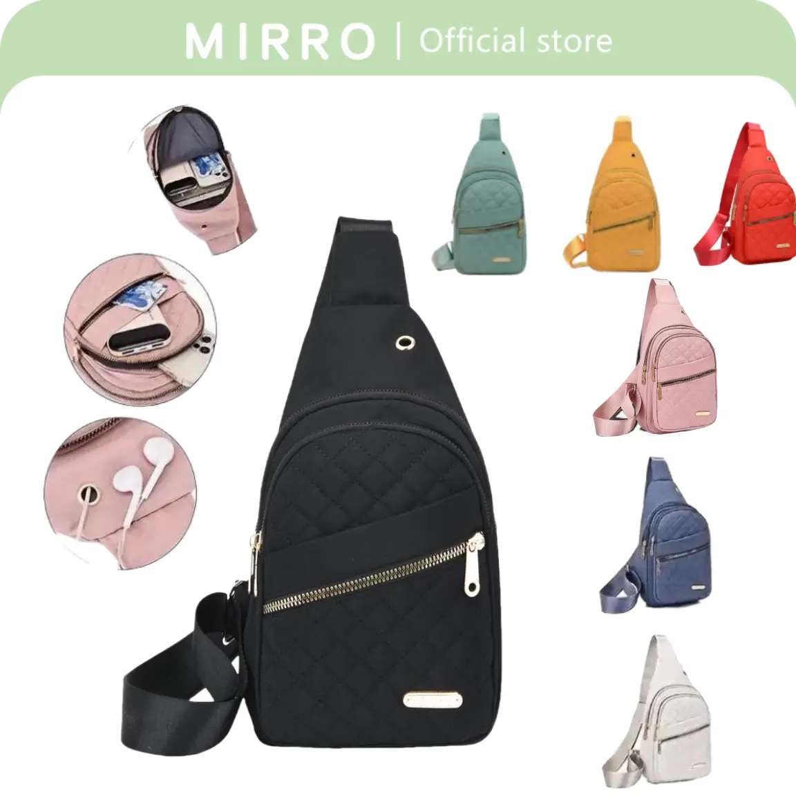 Summer Quilted Fanny Pack, Fall Outfits, New Fashion All-match Large Capacity Crossbody Bag, Casual Solid Color Designer Chest Bag ,Gift