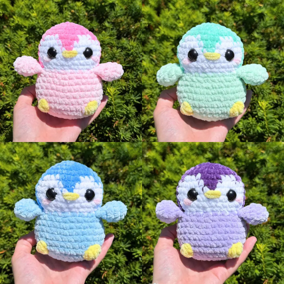 Hand-crocheted penguin
