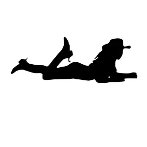 Western Cowgirl with a Hat and boots, Rodeo, Decal Sticker