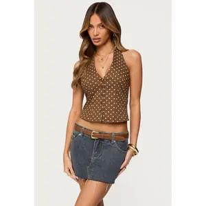 Twyla Polka Dot Halter Top