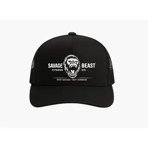 Men’s Trucker Hat | Snapback Gym Hat – Gorilla Logo | Savage Beast