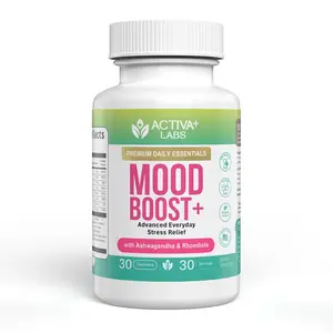 Activa Labs Mood Boost Dietary Supplement - Natural Stress Relief with Ashwagandha, Rhodiola, & L-Theanine for Calmness & Balance, 30 Capsules