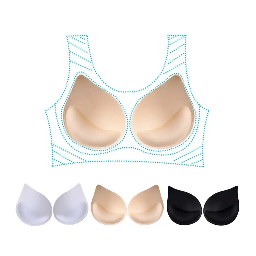 3D Push Up Bra Pads Inserts Women Sponge Padded Bra Pad Lining Swimsuit Bra Insert Small Breast Lift Breathable Underwear