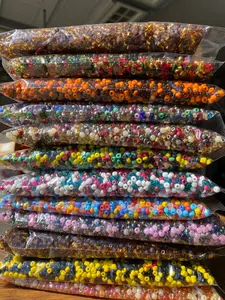 4mm- 6/0 Mixed Colors -Glass Seed Beads For Jewelry Making, DIY Waist beads,Embroidery-  Bracelet Necklace Earrings- 450 Grams per pack