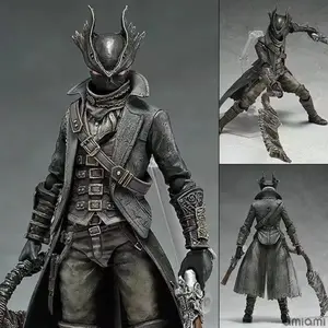 15cm Bloodborne Figma #367 Action Figure, The Old Hunters Edition PVC Collectible Model, Movable Game Hunter Statue, Desktop Decoration Ornament, Birthday Christmas Halloween Holiday Gift for Gamers & Kids