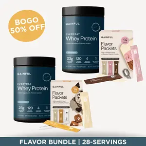 Gainful Everyday Whey Protein Powder | 23g Clean Protein, Muscle Growth & Recovery | No Artificial Ingredients, Whey Isolate + Casein Blend Workout Fitness Endurance Supplement Edible