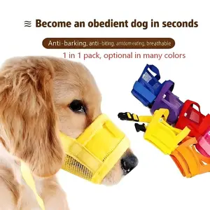 Dog Mouth Cover Anti-Bite Anti-Cry Anti-Chew Breathable Dog Muzzle Training Tool, Pet Training Accessory, 1 Pack