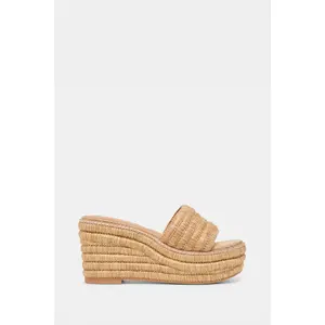 Throne Wedges Light Natural Raffia
