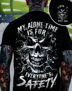 Chaosmoda Generation X My Alone Time Is For Everyone's Safety Custom Year Skull T-shirt