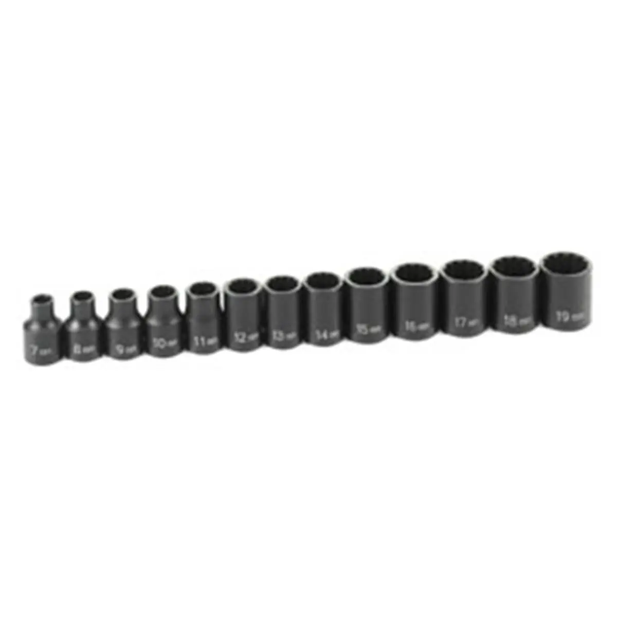 212 MAIN 13-Piece Metric Socket Set, 3/8-Inch Drive 12-Point Chrome-Moly Steel Sockets with Increased Strength, Impact Tools Compatible, 7mm-19mm Range, Storage Case Included, Cycling Maintenance Tight Area Access